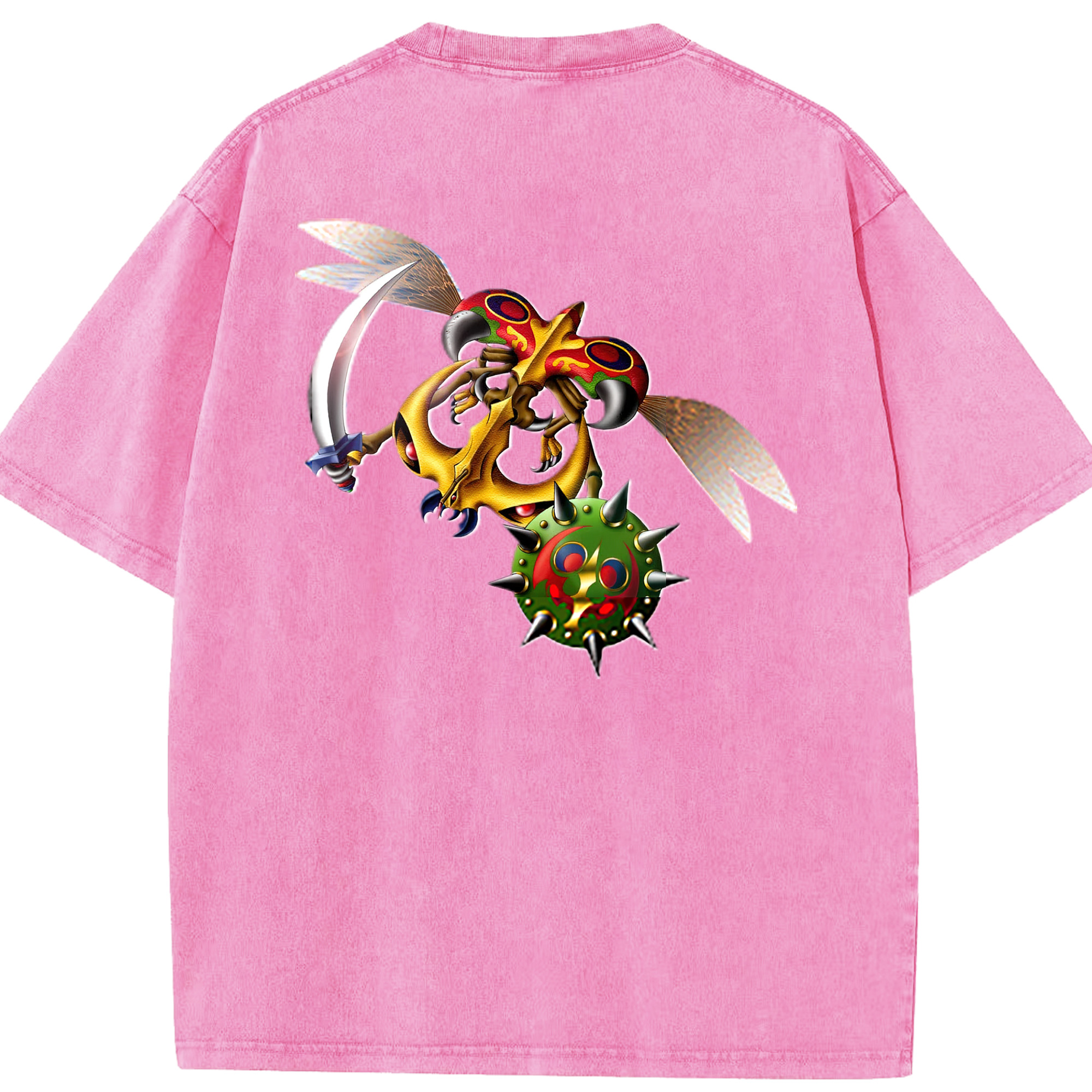（画像用） 遊☆戯☆王 Yu-Gi-Oh! 綿100% ヴィンテージ風 半袖Tシャツ（背面プリント）